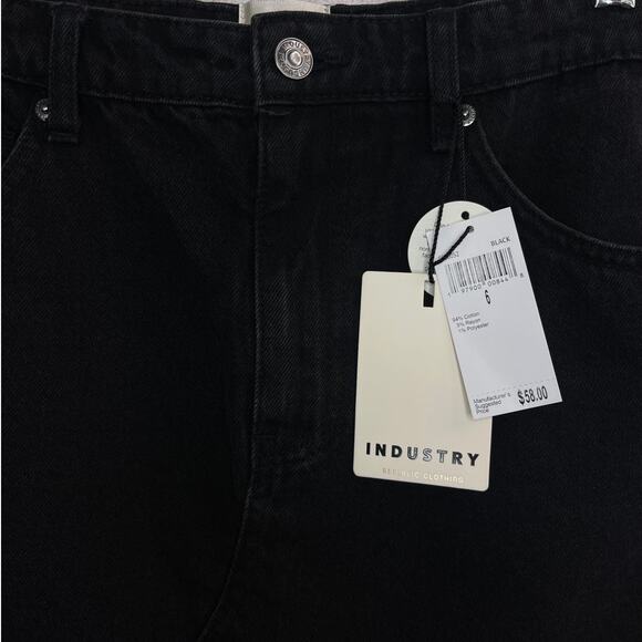 NWT Industry Republic Clothing Black Denim Skirt Women’s Size 6 - Picture 2 of 6